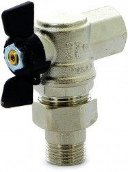 Bugatti Кран шаровой 3/4" угловой с полусгоном, серия Oregon Bugatti Кран шаровой 3/4" угловой с полусгоном, серия Oregon