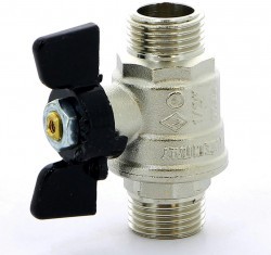 Bugatti Кран шаровой нар-нар 3/4" ручка бабочка, серия Oregon Bugatti Кран шаровой нар-нар 3/4" ручка бабочка, серия Oregon