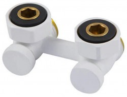 Узел подключения Schlosser G 3/4 x 3/4, угловой, Белый Узел подключения Schlosser G 3/4 x 3/4, угловой, Белый